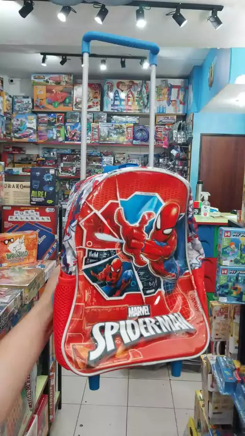 Mochila Carrito Spiderman 12" Importada | Escolar Wabro