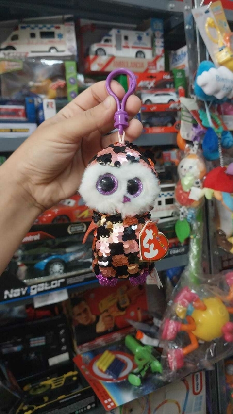 Llavero Buho Peluche Tye Reversible