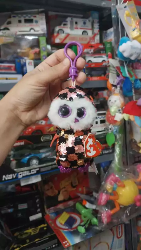 Llavero Buho Peluche Tye Reversible