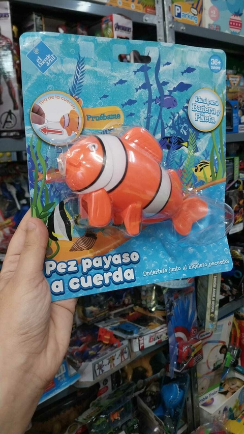 Pez payaso a cuerda NADADOR fibro - comprar online