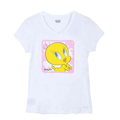 REMERA CAPSLAB DAMA LT TWETTY BLANCA