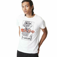 REMERA CAPSLAB DBZ BUU1 BLANCO