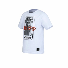 REMERA KIDS CAPSLAB DBZ BUU1 BLANCO