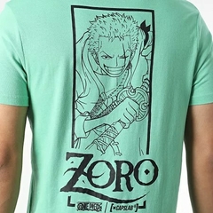 REMERA CAPSLAB ONE PIECE ZORO VERDE AGUA - CAPSLAB