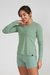 Manga Comprida Leaf Verde Alecrim - comprar online