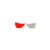 Duotone Winding post cover - light grey / red