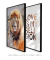 Conjunto 02 Quadros Decorativos Love Lion na internet