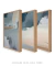 Conjunto 3 Quadros Abstratos Céu e Mar - comprar online