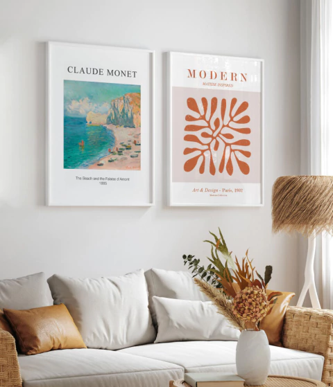 Conjunto de 2 Quadros Monet Modern