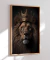 Quadro Decorativo Leão Com Coroa Rubi - loja online