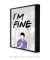 Quadro Decorativo Poster Frase I'm Fine Ross Série Friends - loja online
