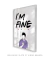 Quadro Decorativo Poster Frase I'm Fine Ross Série Friends na internet