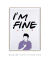 Quadro Decorativo Poster Frase I'm Fine Ross Série Friends - loja online