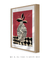 Quadro Decorativo Vaso Bege Com Fundo Vermelho