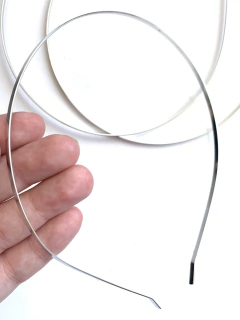 TIARA METALIZADA PRATA 3MM - 3 UNIDADES