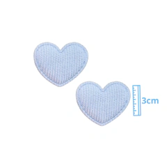 Imagem do APLIQUE CORAÇAO COTELE - 3CMx3,5CM - 2 UNIDADES - ESCOLHA A COR