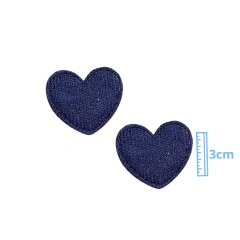 APLIQUE CORAÇAO COTELE - 3CMx3,5CM - 2 UNIDADES - ESCOLHA A COR