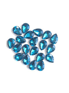 APLIQUE PEDRA GOTA VERDE PETRÓLEO (15MM) - 5 UNIDADES - comprar online