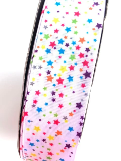 FITA GORGURÃO ESTRELINHAS COLORIDAS - 2METROS - 38mm na internet