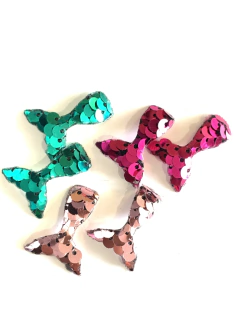 APLIQUE CAUDA SEREIA PAETÊ MINI VERDE - 2 UNIDADES - comprar online