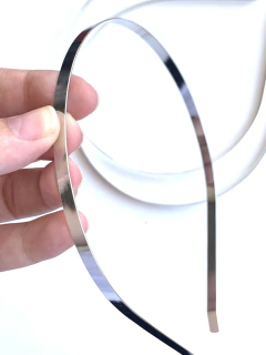 TIARA METALIZADA PRATA 5MM - 3 UNIDADES