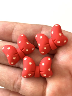 APLIQUE LAÇO MINNIE RESINA PEQUENO - 3 UNIDADES