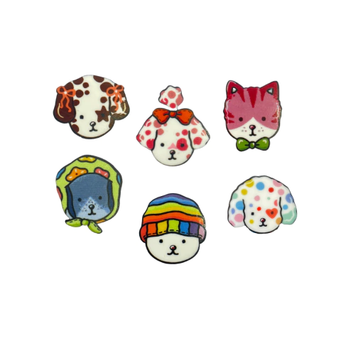 KIT APLIQUE BOBBIE GOODS COLORIDO - 3CM - 6 PEÇAS - comprar online