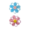APLIQUE FLOR DUPLA VAZADA ADL - 3,5CM - ROSA E AZUL - 2 UNIDADES