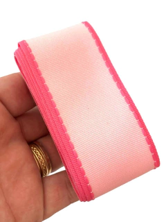 FITA GORGURÃO YAMA CANDY PESPONTADA - 2 METROS - 38mm - Aplique de Laço
