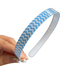 TIARA CHEVRON AZUL ACRILICO ADL IMPRESSO - TURMA DA MÔNICA - 1 UNIDADE na internet