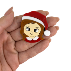 APLIQUE MENINA NOEL NATAL ACRÍLICO ADL 1 - 4CM - COLEÇÃO 2023 - 2 UNIDADES - comprar online