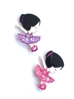 APLIQUE BAILARINA ACRÍLICO - 1 UNIDADE