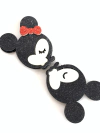 APLIQUE MICKEY E MINNIE BEIJINHO - 2 UNIDADES