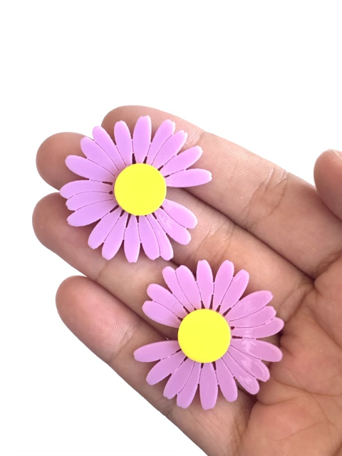 APLIQUE MARGARIDA LILÁS - 2 UNIDADES