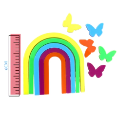 KIT ARCO ÍRIS CORES FORTES ACRÍLICO ADL - 6CM - 1 KIT - comprar online