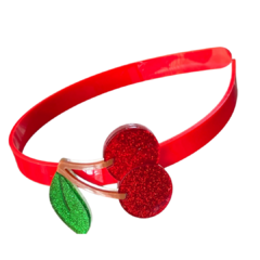 TIARA CEREJA GLITTER ACRILICO ADL - ARCO VERMELHO - 1 UNIDADE - comprar online
