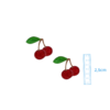 APLIQUE CEREJA MINI ACRILICO ADL - 2,5CM - 2 UNIDADES