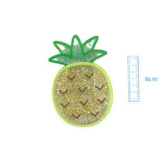 APLIQUE ABACAXI BIG ACRILICO - 6CM - 1 UNIDADE