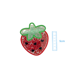 APLIQUE MORANGO BIG ACRILICO - 5CM - 1 UNIDADE