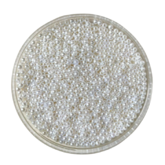 PÉROLA COM FURO BRANCA - 4MM - 20 GRAMAS
