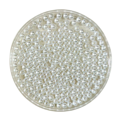 PÉROLA COM FURO BRANCA - 6MM - 20 GRAMAS