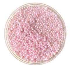 PÉROLA COM FURO ROSA - 4MM - 20 GRAMAS