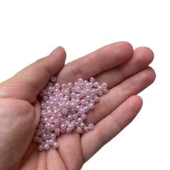PÉROLA COM FURO ROSA - 4MM - 20 GRAMAS - comprar online