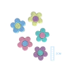 KIT FLOR DELICADA GLITTER CANDY ACRÍLICO ADL - 2CM - 5 UNIDADES