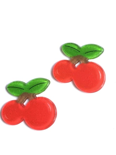 APLIQUE CEREJA ACRÍLICO - 2 UNIDADES - comprar online