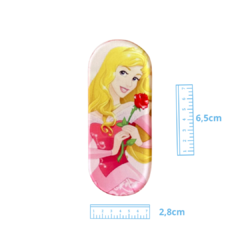 CLIP PLACAS PRINCESAS 3D - AURORA BELA ADORMECIDA - 6,5CM - 1 UNIDADE
