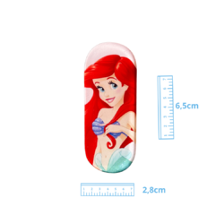 CLIP PLACAS PRINCESAS 3D - SEREIA ARIEL - 6,5CM - 1 UNIDADE