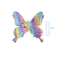 APLIQUE BORBOLETA DEGRADÊ ACRÍLICO ADL - 6CM - 1 UNIDADE