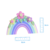 APLIQUE ARCO ÍRIS FLORES ACRÍLICO ADL - 8CM - 1 UNIDADE