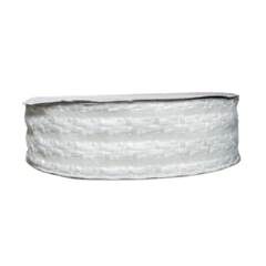 FITA ORGANZA TRANÇADA BRANCA - 38MM - 1 METRO